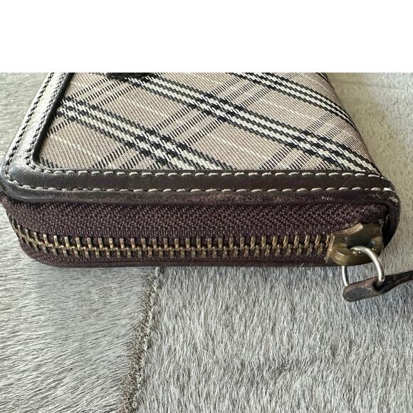 Burberry Blue Label Plaid Zip Around Long Wallet - Picture 6 of 13